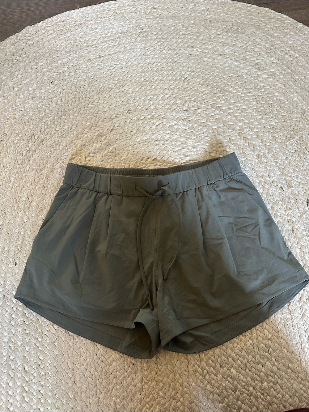 lululemon athletica Olive Green Drawstring Athletic Shorts
